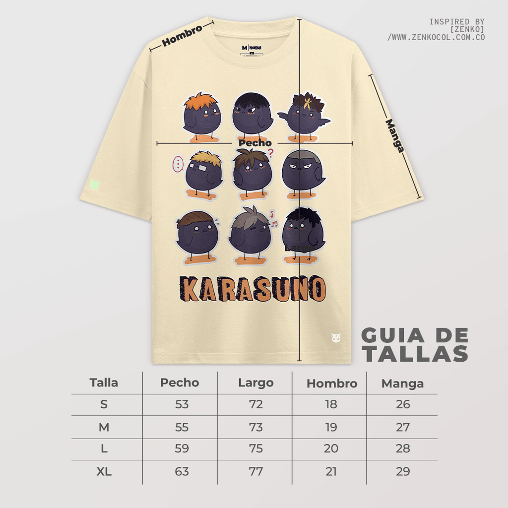 Camiseta Oversize - Haikyuu 'Karasuno'