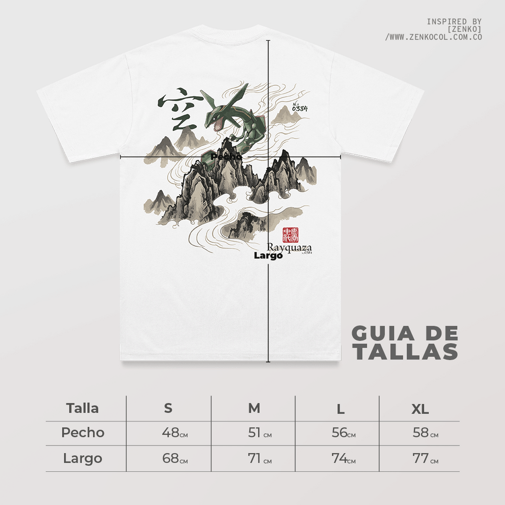 Camiseta Regular Fit - Rayquaza "Sumi-e"