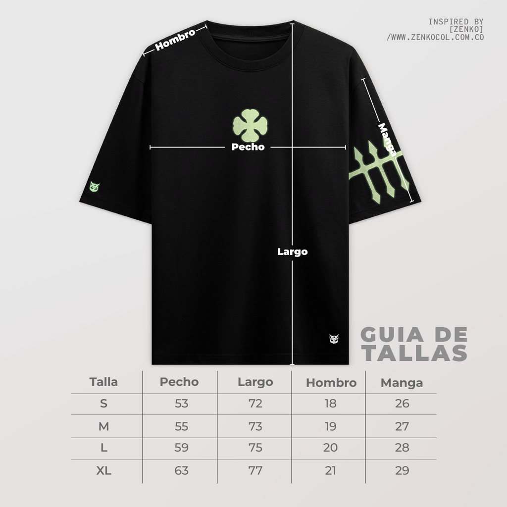 Camiseta Oversize Yuno | Black Clover Edition (Glow in the Dark)