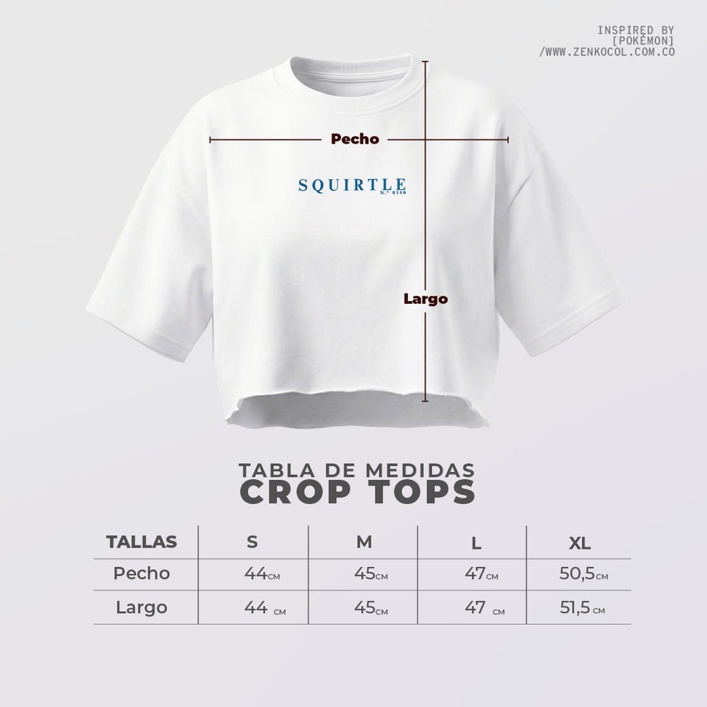 Crop top - Squirtle "La gran Ola"