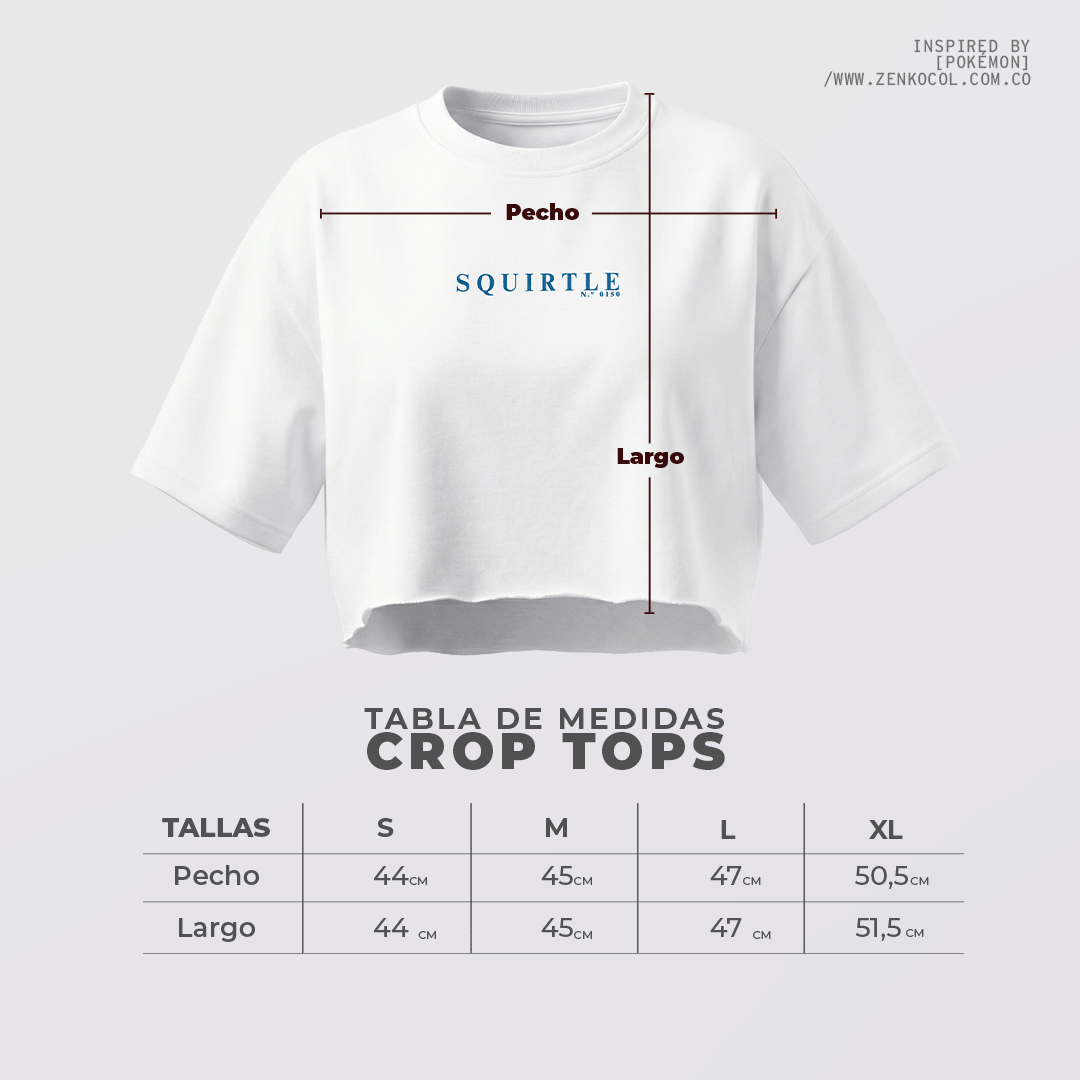 Crop top - Squirtle "La gran Ola"