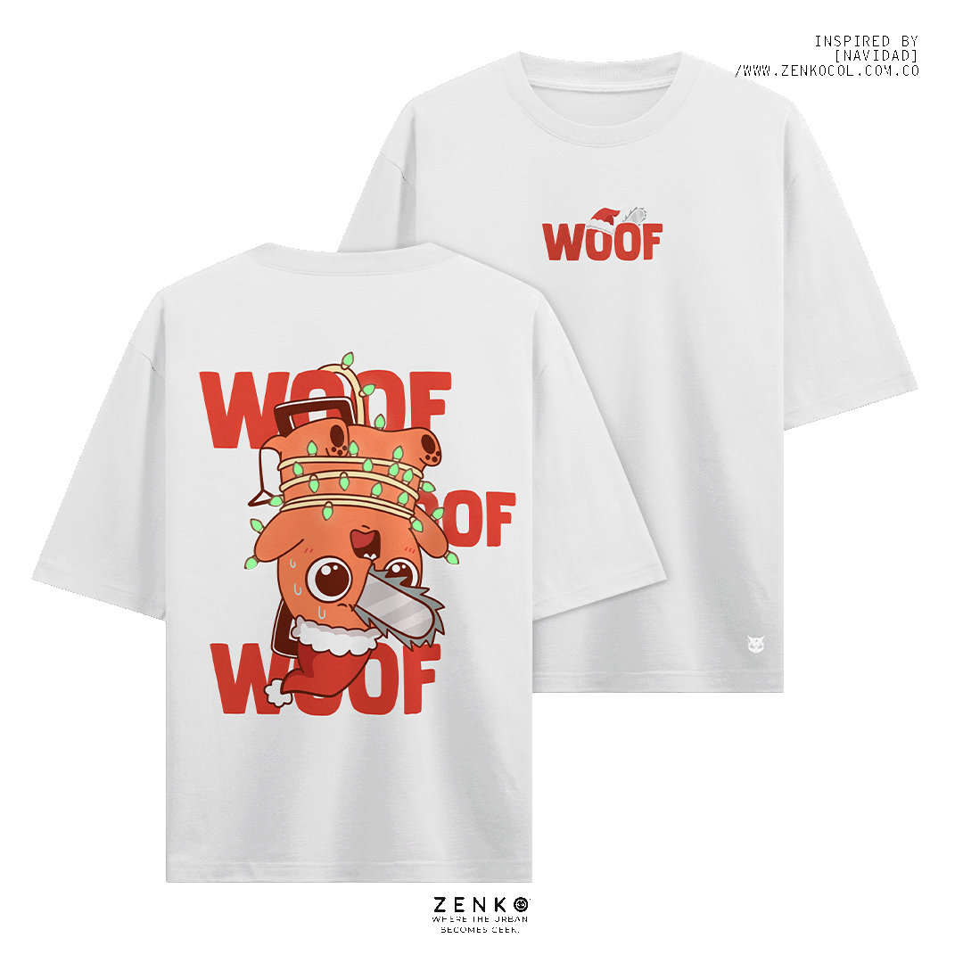 Camiseta Oversize - Pochita Navidad