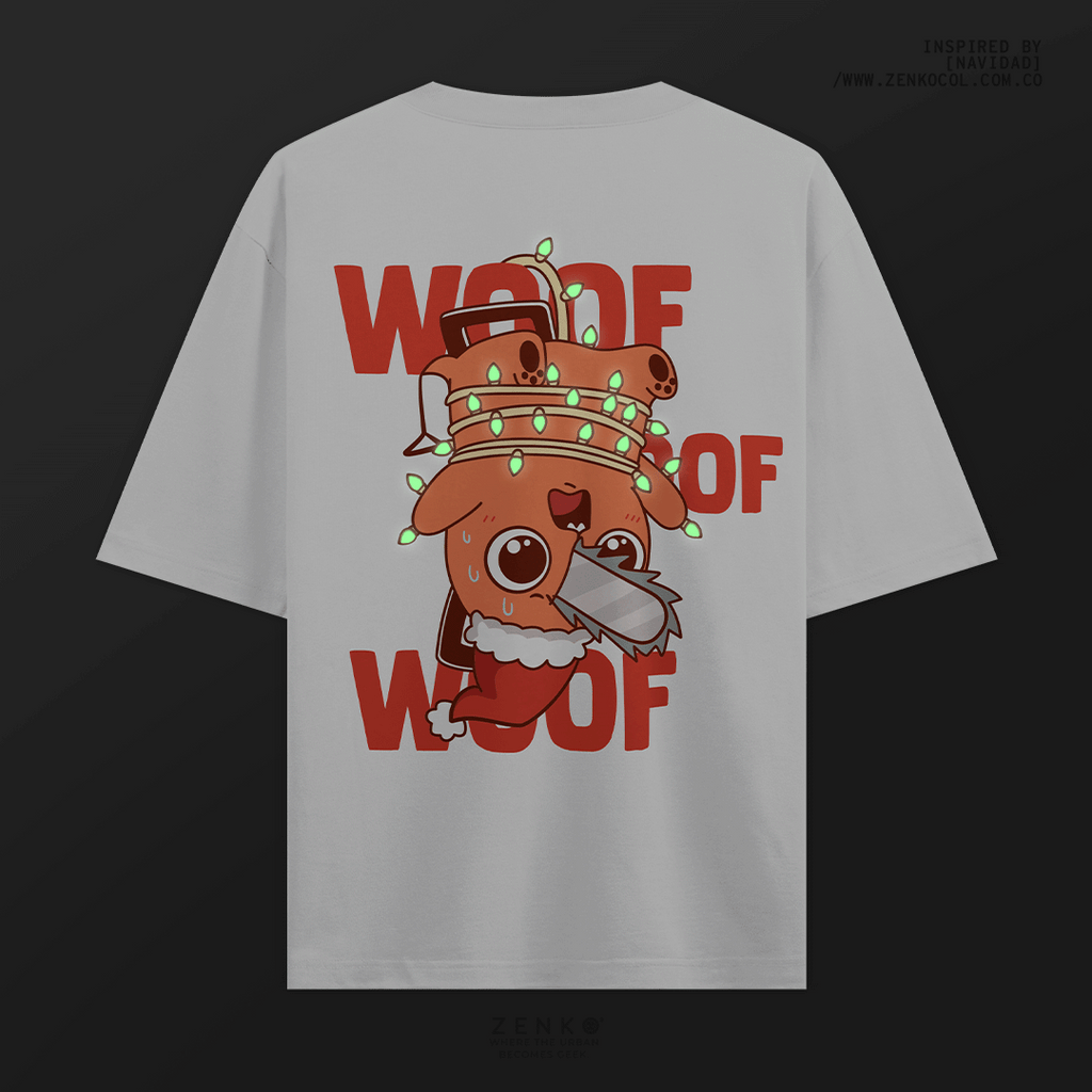 Camiseta Oversize - Pochita Navidad