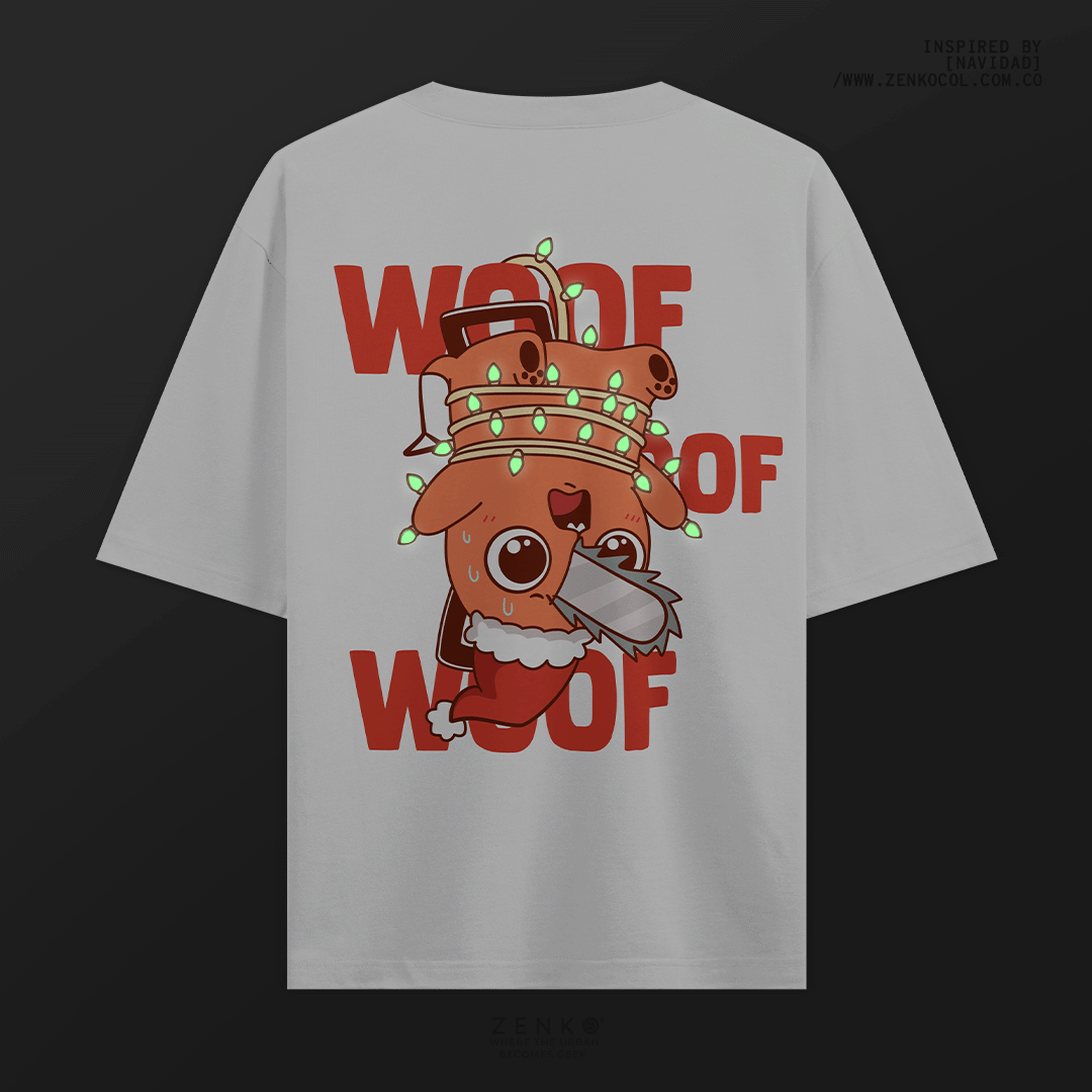 Camiseta Oversize - Pochita Navidad