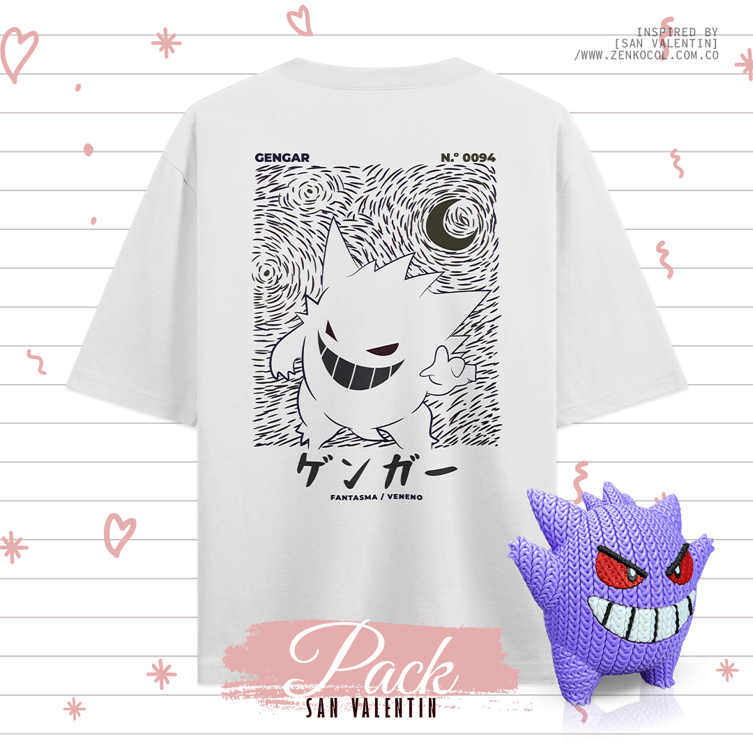 Camiseta Gengar + Funko 3D