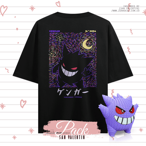 Camiseta Gengar + Funko 3D