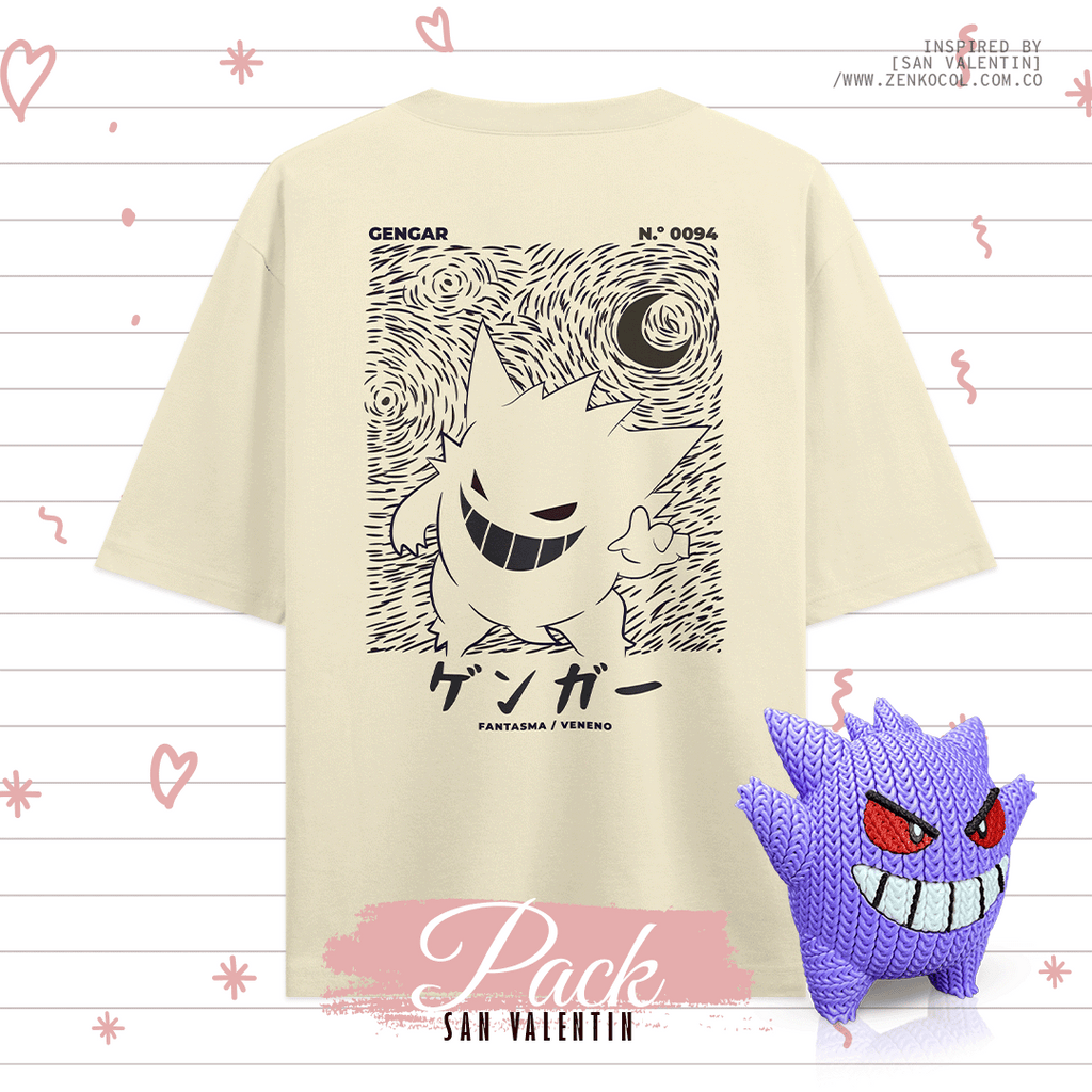 Camiseta Gengar + Funko 3D