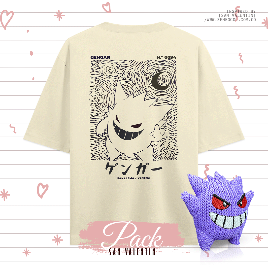 Camiseta Gengar + Funko 3D