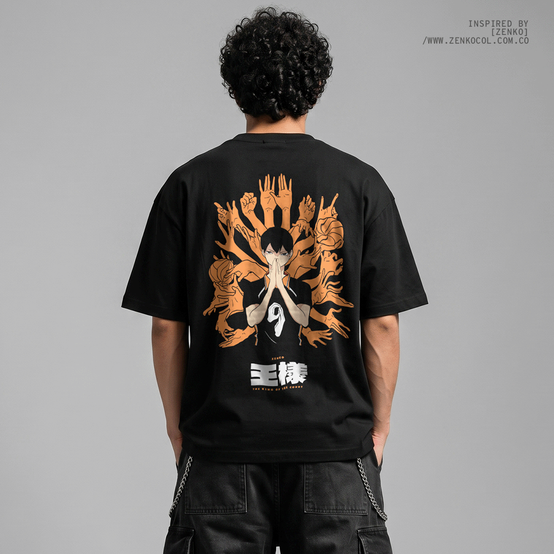 Camiseta Oversize - Haikyuu 'King of the Court'