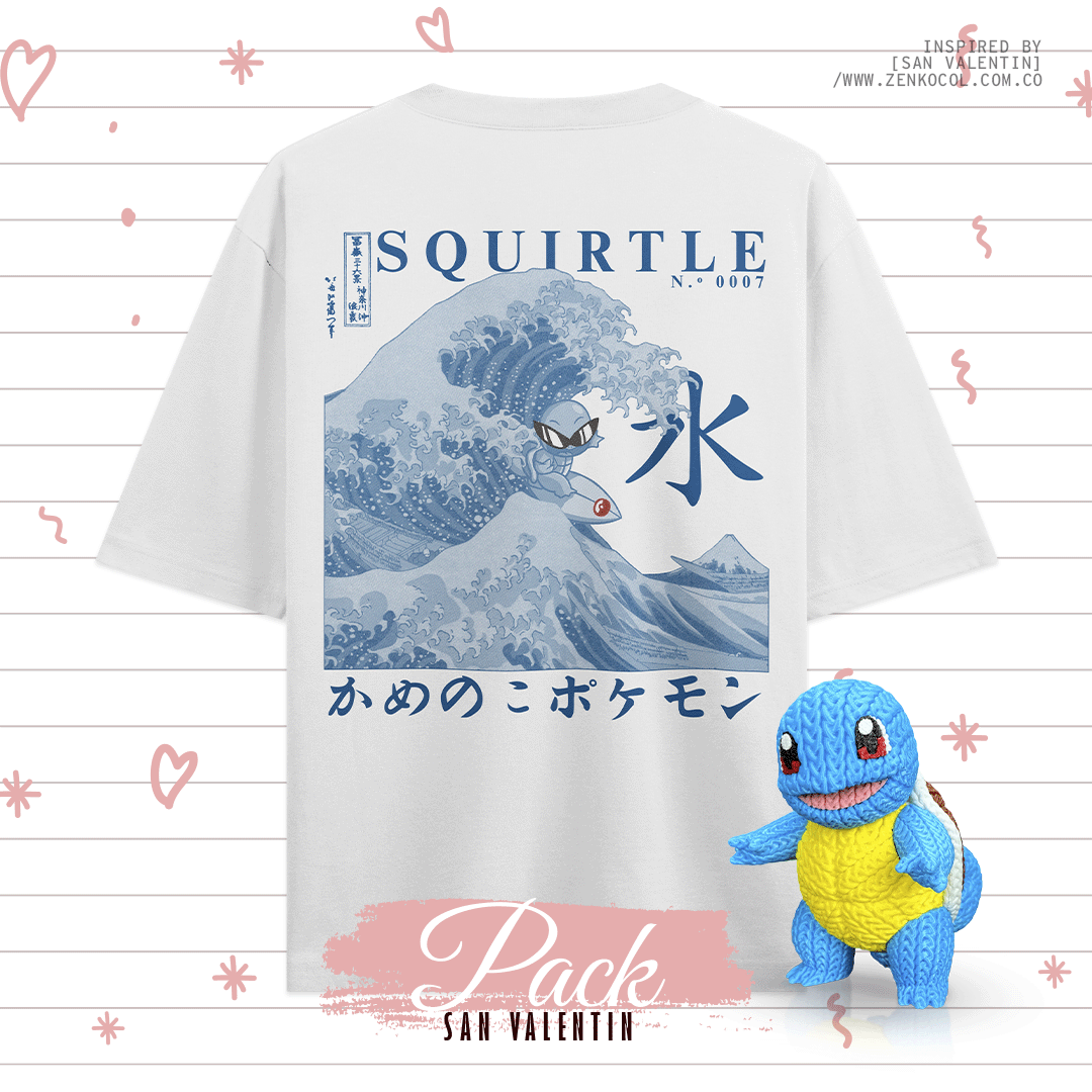 Camiseta Squirtle + Funko 3D