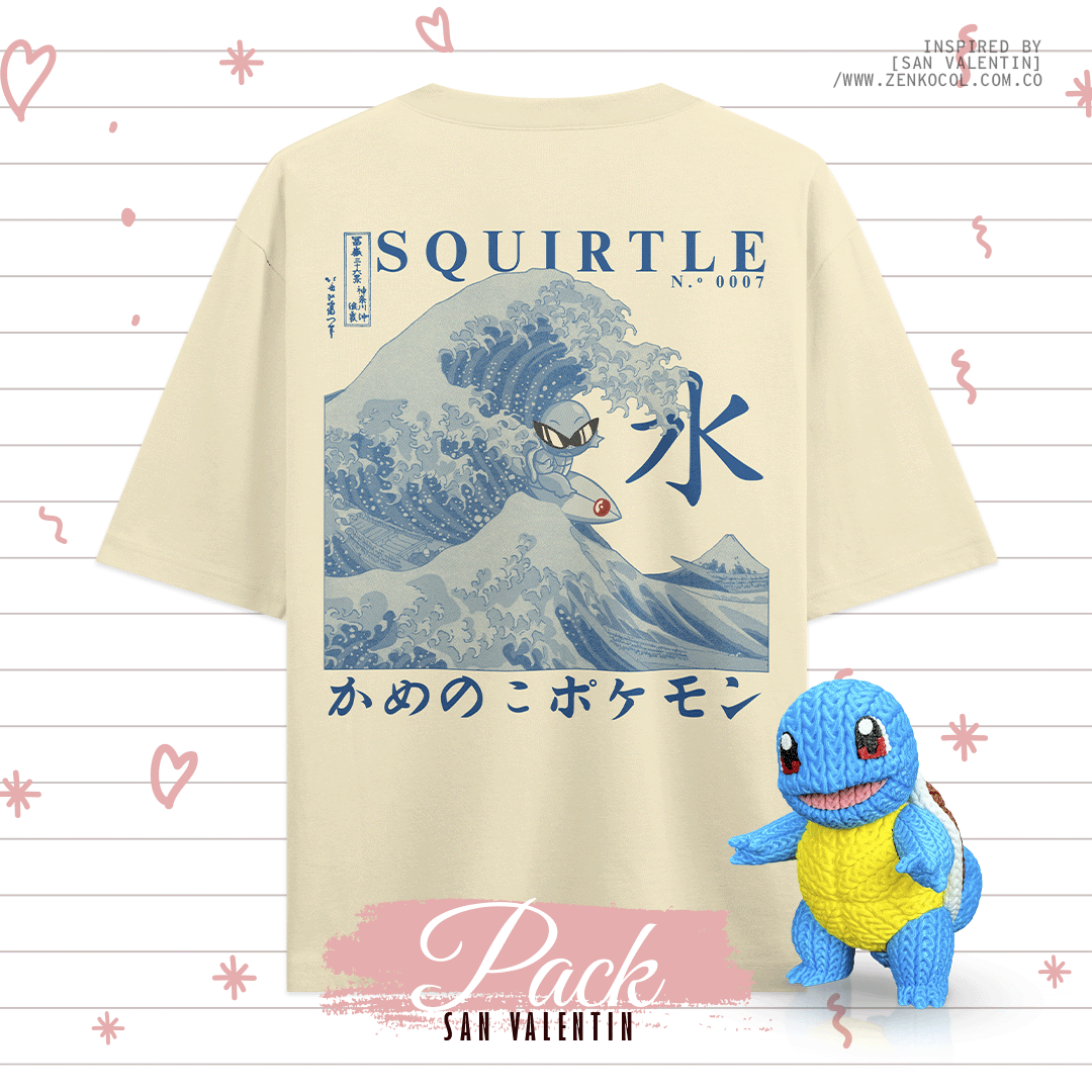 Camiseta Squirtle + Funko 3D