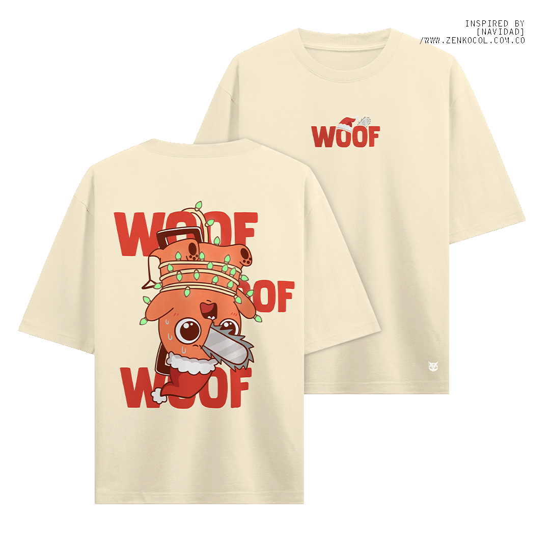 Camiseta Oversize - Pochita Navidad