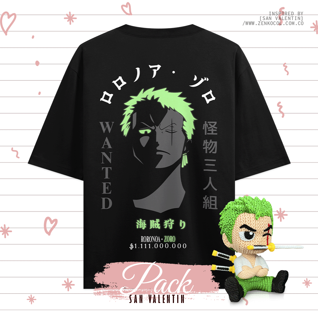 Camiseta Zoro + Funko 3D